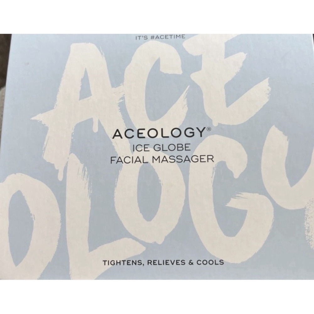 ACEOLOGY- Ice Globe Facial Massager Tighten, Relieves &Cools Young! New Open Box